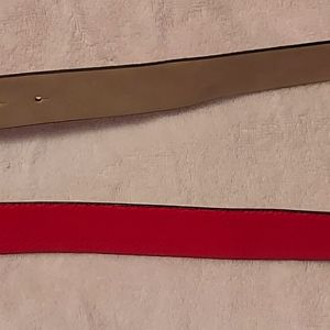 Red leather belt